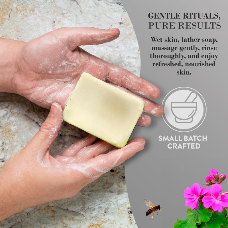 Marvelouskin Geranium Tallow Soap â€“ Floral Grass-Fed Bar with Organic Essential Oil â€“ Naturally Fresh & Botanical â€“ 3 Pack - Image 4